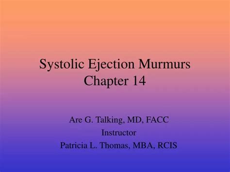 Ppt Systolic Ejection Murmurs Chapter 14 Powerpoint Presentation