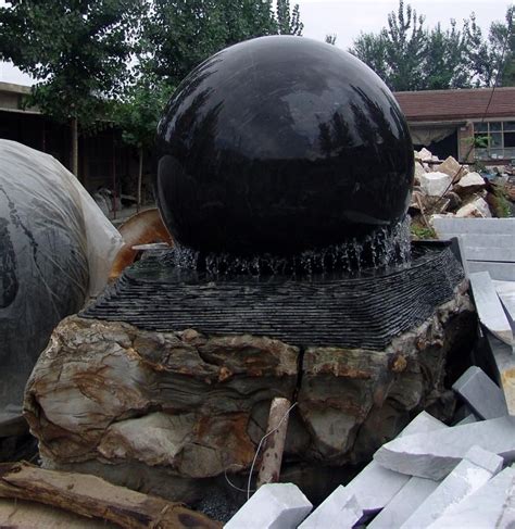 Granite Floating Ball Fountain Granite Sphere Ball Fountains Spining