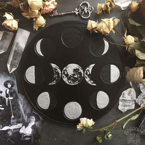 Moon Cycle Altar Pentacle Lunar Witch Witch Aesthetic Witch Art