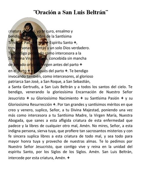Oracion A San Luis Beltran Pdf