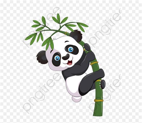 Cute Panda Bamboo Hd Png Download Vhv