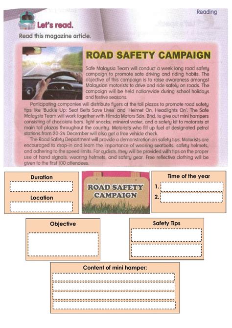 year 6reading comprehension worksheet