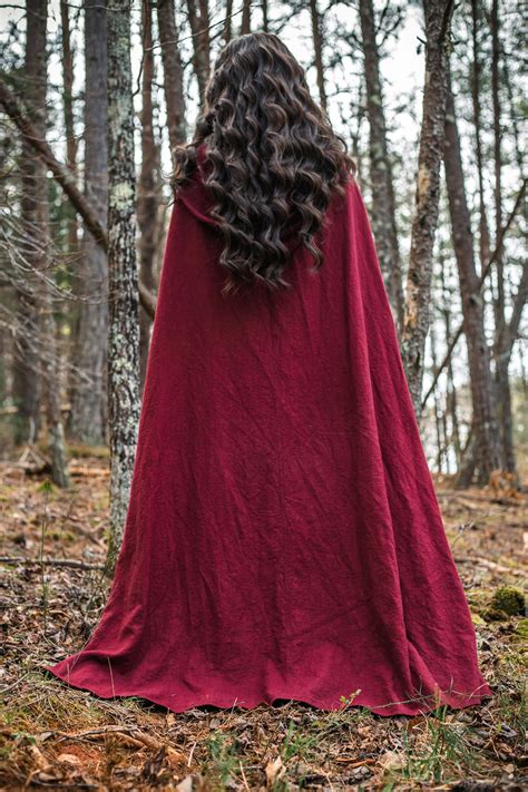 The Dark Queen Cloak Medieval Red Cloak For Women
