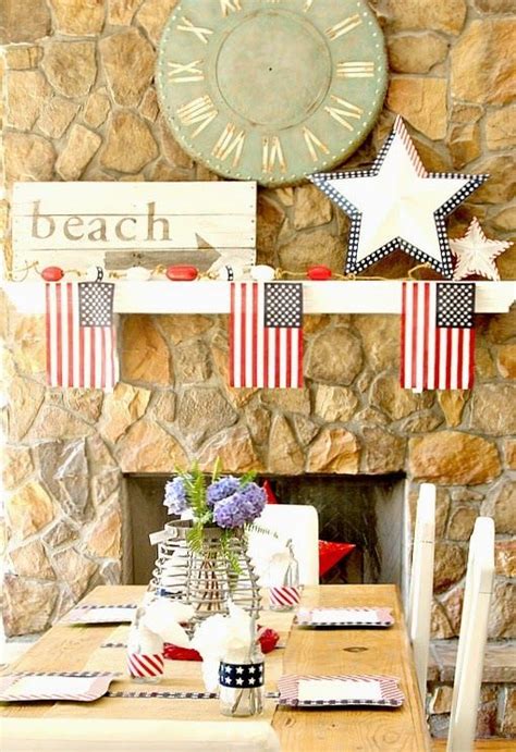 Create A Patriotic Mantel In Minutes Duke Manor Farm Fourth Of July