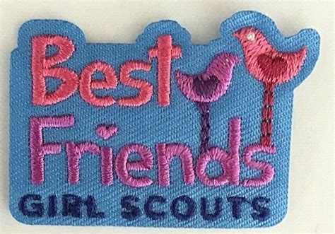 Girl Scouts Best Friends Badge W 2 Little Birds Ebay