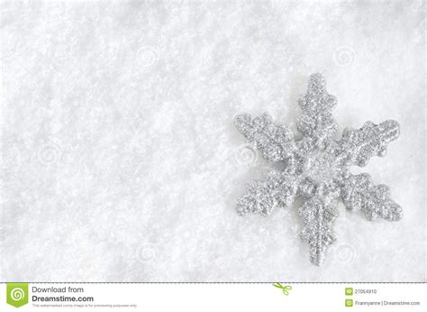 Christmas Snowflake On Snow Stock Photo Image Of Overhead Xmas 27054910