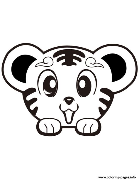 Super Cute Tiger Coloring page Printable
