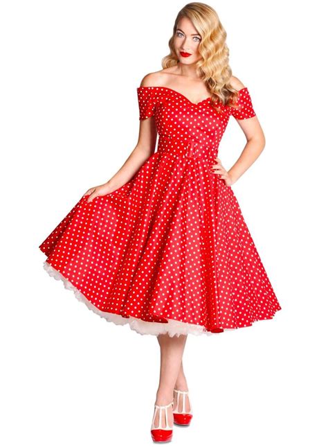 British Retro Dee Dee Red Polka Dot Vintage Full Circle Dress Vintage Dresses Circle
