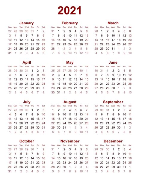 Calendar 2021 Png Transparent Image Free Transparent Png Logos