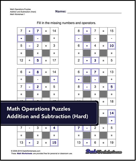 Number Grid Puzzles First Grade Worksheets Victoria Kennedys Math