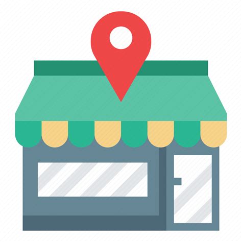 Address Ecommerce Location Marker Navigation Shop Store Icon