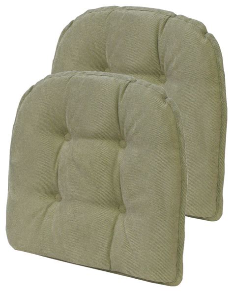 Buy kitchen chair cushions and get the best deals at the lowest prices on ebay! Gripper Non-Slip 15"x16" Twillo Tufted Chair Cushions, Set ...
