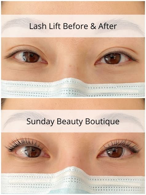 lash lift before and after sunday beauty boutique