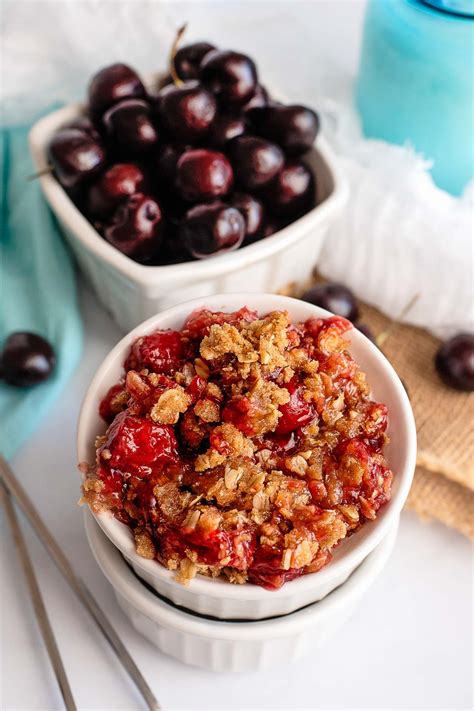 Cherry Crisp Recipe Made With Pie Filling Or Fresh Cherries Boulder