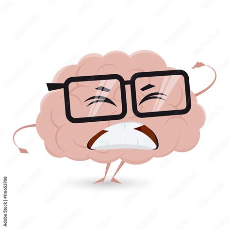 Angry Brain Clipart Stock Vector Adobe Stock