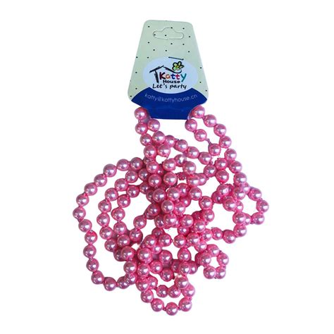 Faux Double Strand Pearl Bead Necklace Pink Simply Party Supplies