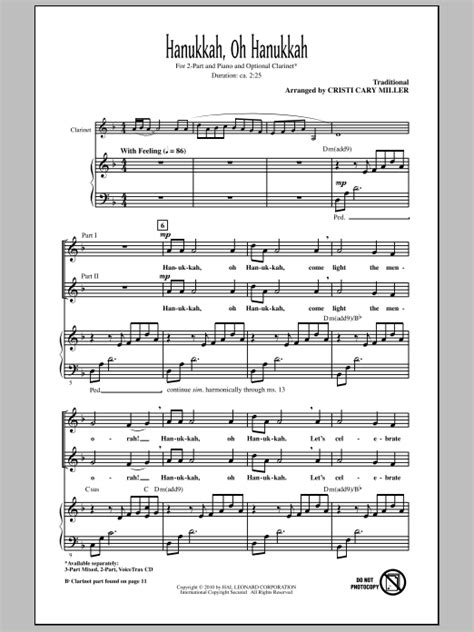 Oh hanukkah, oh, hanukkah come light the menorah let's have a party we'll all dance the hora gather 'round the table. Hanukkah, Oh Hanukkah sheet music by Cristi Cary Miller ...