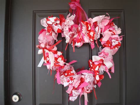 Valentines Ribbon Wreath Valentine Day Wreaths Valentine Craft