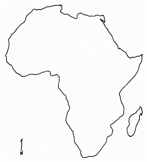 Blank map of the world coloring page from maps category. Printable Blank Map Of Africa | Printable Maps
