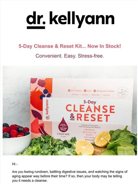 Dr Kellyann Now In Stock5 Day Cleanse And Reset Kit Milled