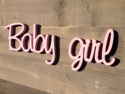 Items Similar To Wood Sign Baby Girl Door Hanging Wooden Letters For
