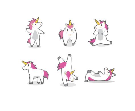 Cute Unicorns Vector 195075 Vector Art At Vecteezy