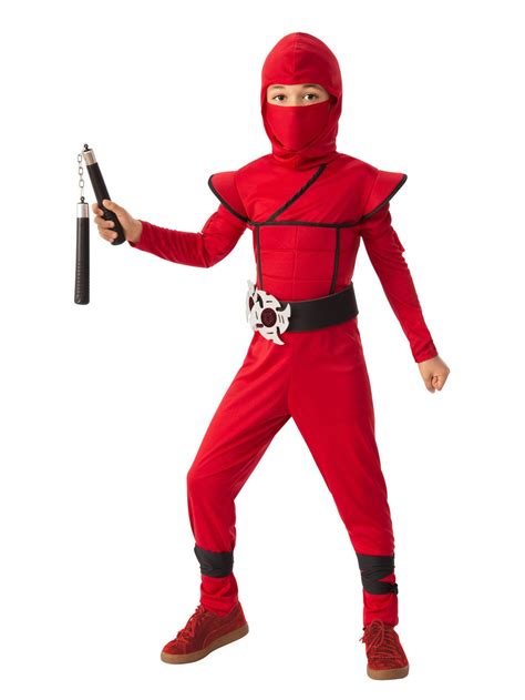 Stealthy Red Ninja Costume Kids 2019 Halloween Costumes