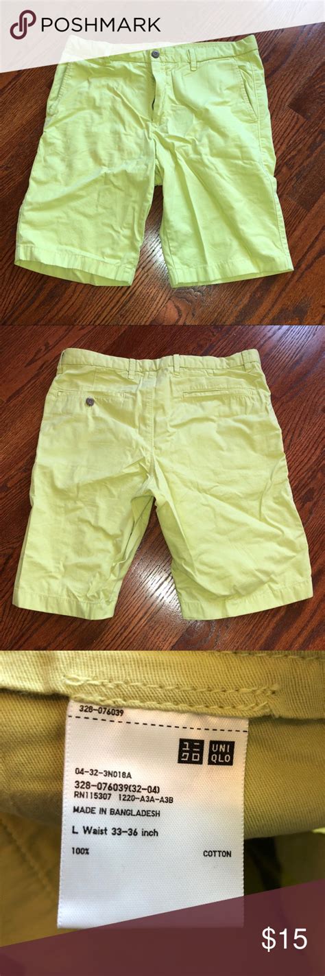 Uniqlo Mens Green Summer Shorts Size Large Uniqlo Men Summer
