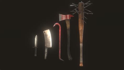 Survival Melee Weapon Pack Realistic Buy Royalty Free 3d Model By