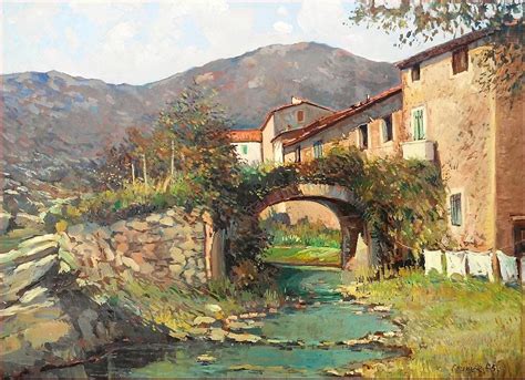 Ol Village In Tuscany Italy Painting By Claudio Pelissier
