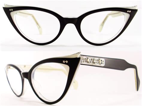 Vintage Eyeglasses Frames Eyewear Sunglasses 50s Vintage 50s Cat Eye Glasses S Cat Eye