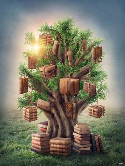 The Hanging Books Tree Tree Photography Backdrops Book Wallpaper