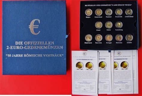 Europa 13 X 2 Euro 2007 Die Offiziellen 2 Euro Gedenkmünzen 50 Jahre