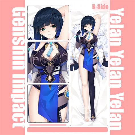 Yelan Genshin Impact Dakimakura Anime Hugging Body Pillow Etsy Norway