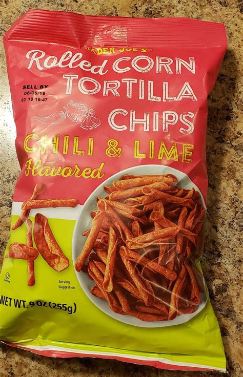 what s good at trader joe s trader joe s rolled corn tortilla chips chili and lime flavored
