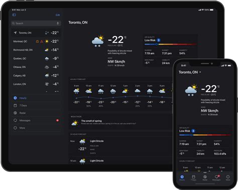 Weather Canada App Ui And Ux Rossul Ux And Ui Design Agency