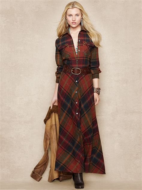 Plaid Wool Cashmere Maxidress Fashion Clothes For Women Style