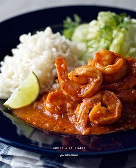 With a few ingredients and a little time, you too will have a filling and satisfying meal and who doesn't. Deviled Shrimp Camarones a la Diabla ~Yes, more please!