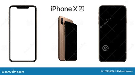 Iphone Xs Front View Schermo In Bianco E Nero Di Apple Con I Percorsi