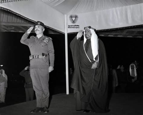 ذاكرة وطن زيارة الملك حسين بن طلال الهاشمي عاهل المملكة الأردنية الهاشمية السابق إلى مملكة
