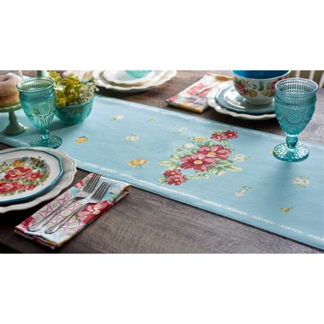 Walmart new pioneer woman shop with me. The Pioneer Woman Vintage Floral Reversible Table Runner ...
