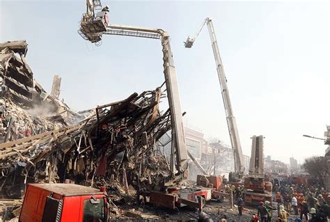 At Least 20 Iranian Firefighters Killed In Collapse Of