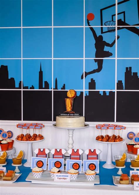 Karas Party Ideas Basketball Themed 1st Birthday Party With Really