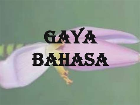 Unsur Gaya Bahasa