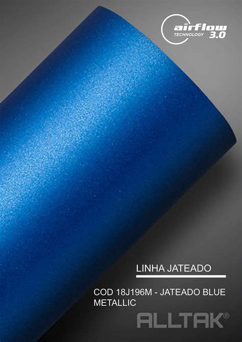 Adesivo Envelopamento Jateado Blue Metallic Largura Do Rolo 138m