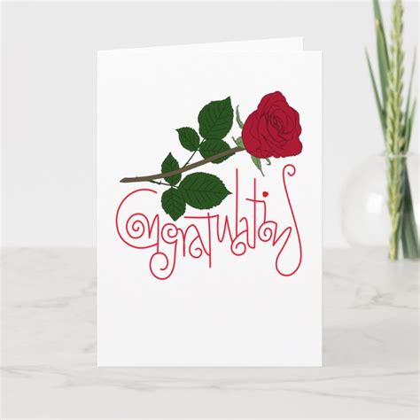 Congratulations With Rose Card Uk