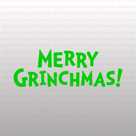Merry Grinchmas Christmas Dr Seuss Svg 6 Svg Dxf Cricut Etsy