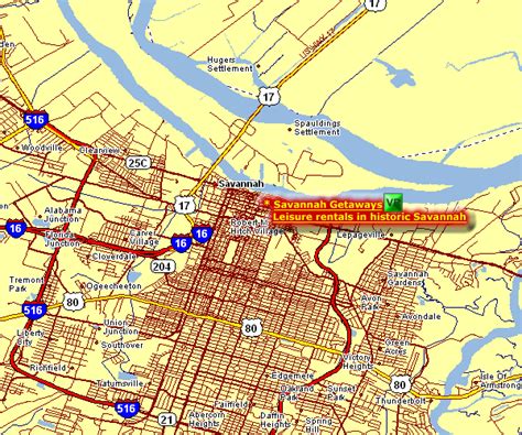 City Map of Savannah