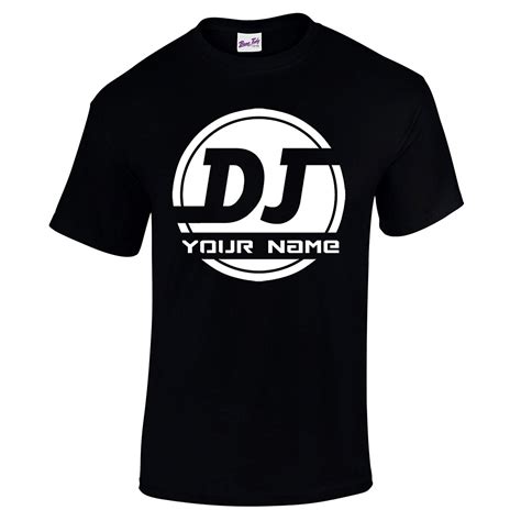 Men S Personalised Dj Logo Add Your Name Music T Shirt Tee Shirt For Men O Neck Tops Male Short