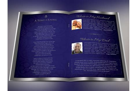 Dignity Funeral Program Photoshop Template